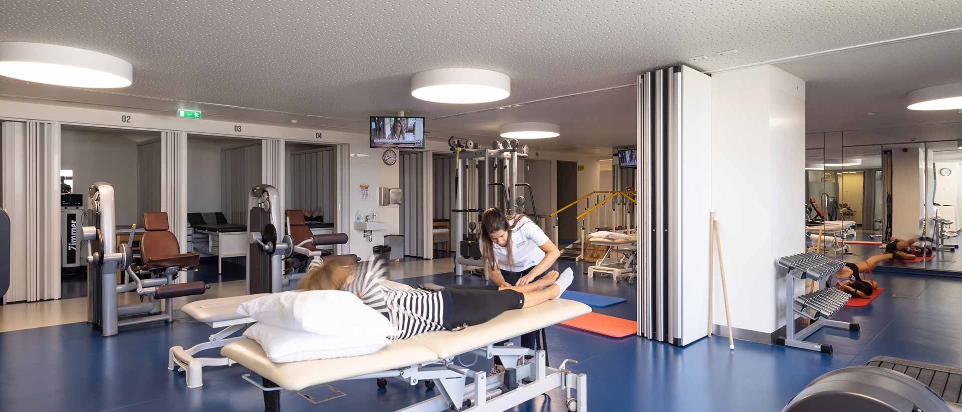 Room with sports medicine equipment