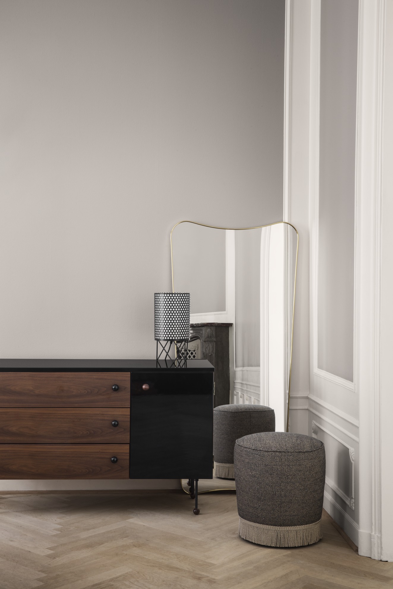 GUBI Pouffe, Fully Upholstered