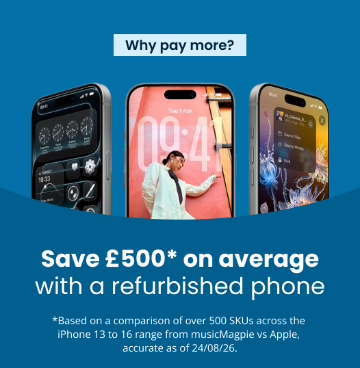 Save £500 on average vs new on a refurbished phone