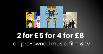 2 for £5 or 4 for £8 on pre-owned media