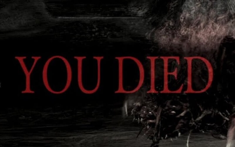 The 'You died' screen from one of the most frustrating videogames