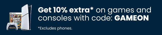 Get 10% extra on Games and Consoles with code GAMEON