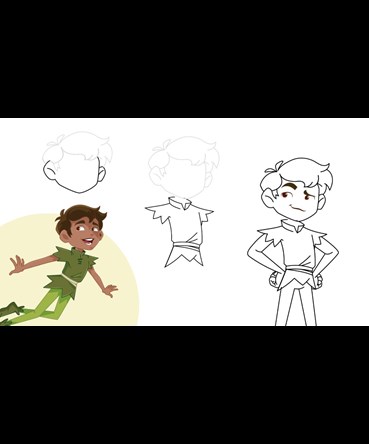 Learn how to draw Peter Pan