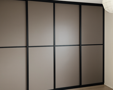 Meervlak schuifdeuren bruin