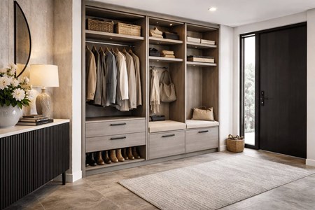 Kastinterieur in de gang