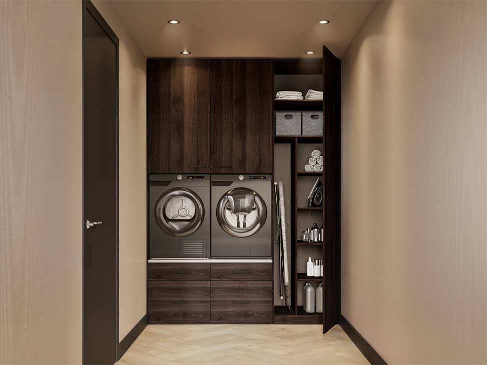 Wasmachinekast Bruin