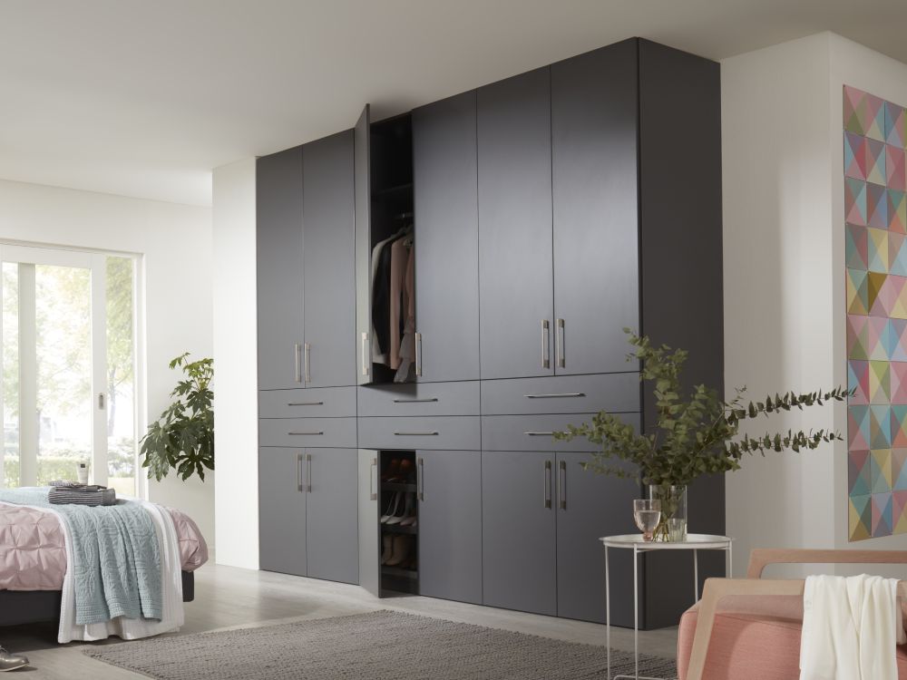 Draaideurkast Antraciet