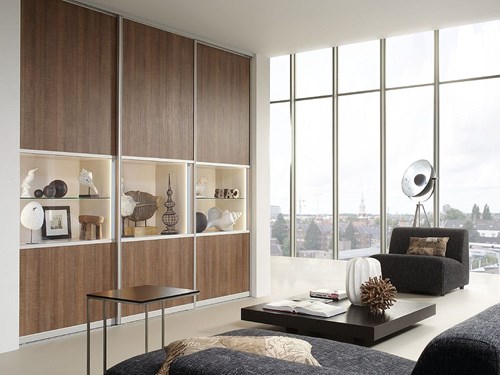 Meervlaksdeuren kast met schuifdeuren