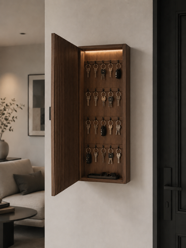 Houten Sleutelkastje In Woonkamer