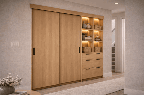 Opbergkast met schuifdeuren