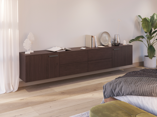 Hangende wandkast op maat