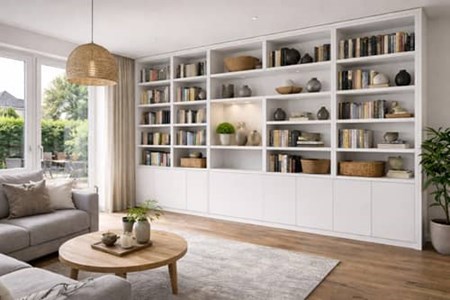 Boekenkast met kastdeuren