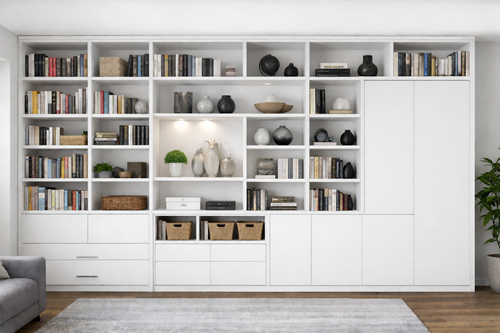 Boekenkast Op Maat In Wit