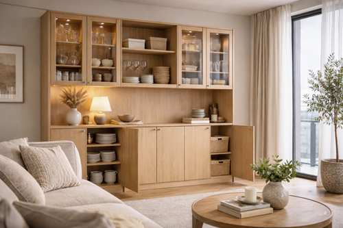 Buffetkast op maat in de woonkamer