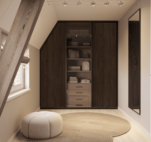 Eiken schuifdeurkast op maat