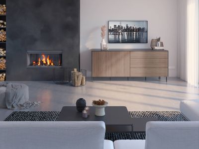 Modern maatwerk dressoir in woonkamer
