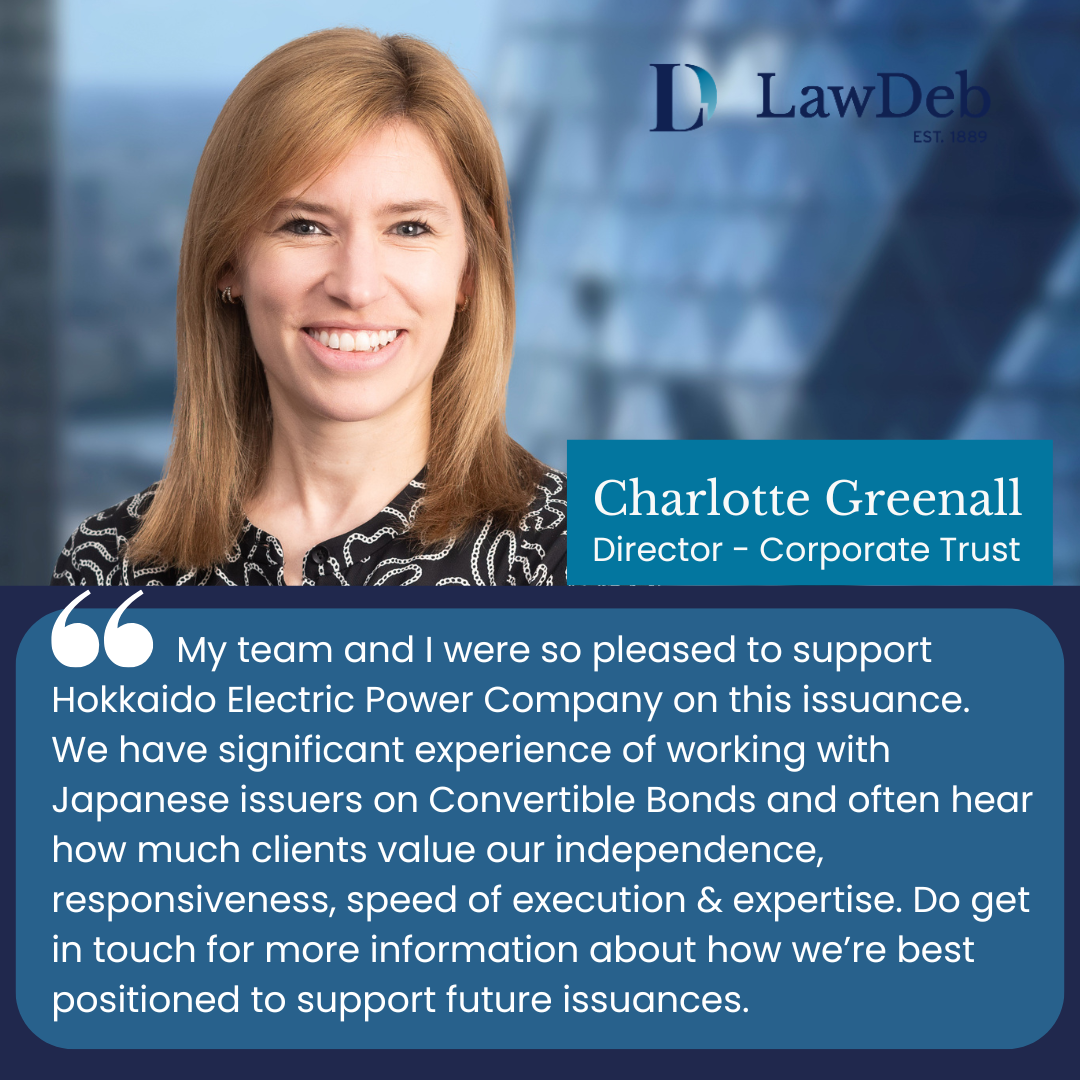 Corporate Trust | LawDeb supports Hokkaido Electric Power Company, Inc