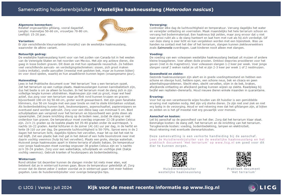 Westelijke haakneusslang samenvatting, 10 stuks