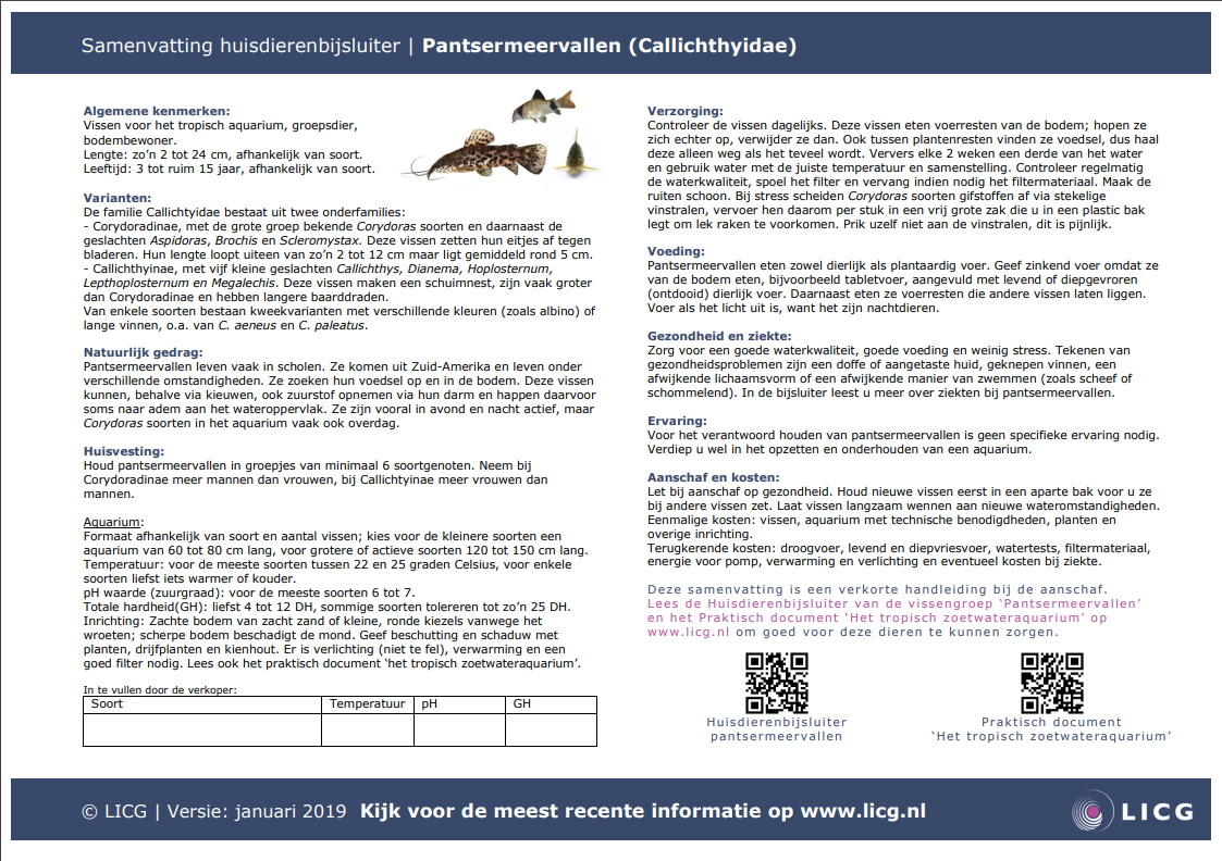 Pantsermeervallen(vissengroep) samenvatting, 10 stuks