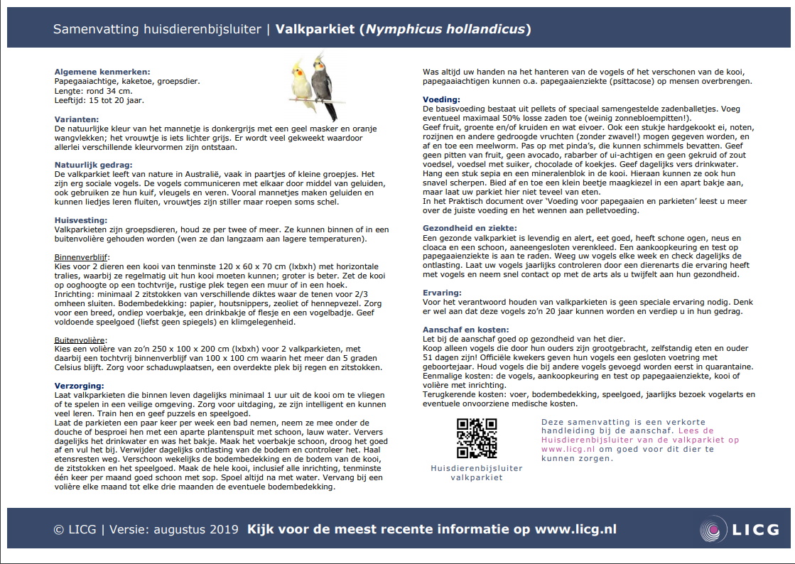 Valkparkiet samenvatting, 10 stuks
