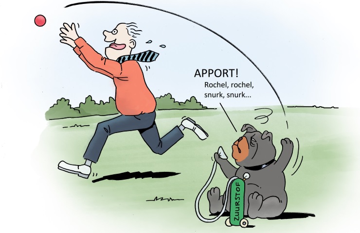 Hond met extreem korte snuit?