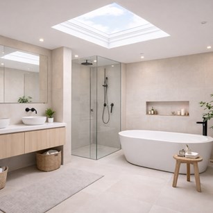 Badkamer met lichtkoepel