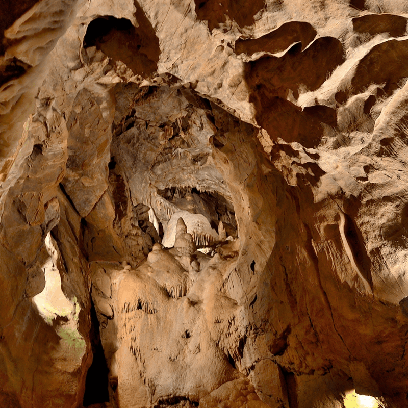 Looking up in Gough's cave with its impressive 'ceiling' formed by water