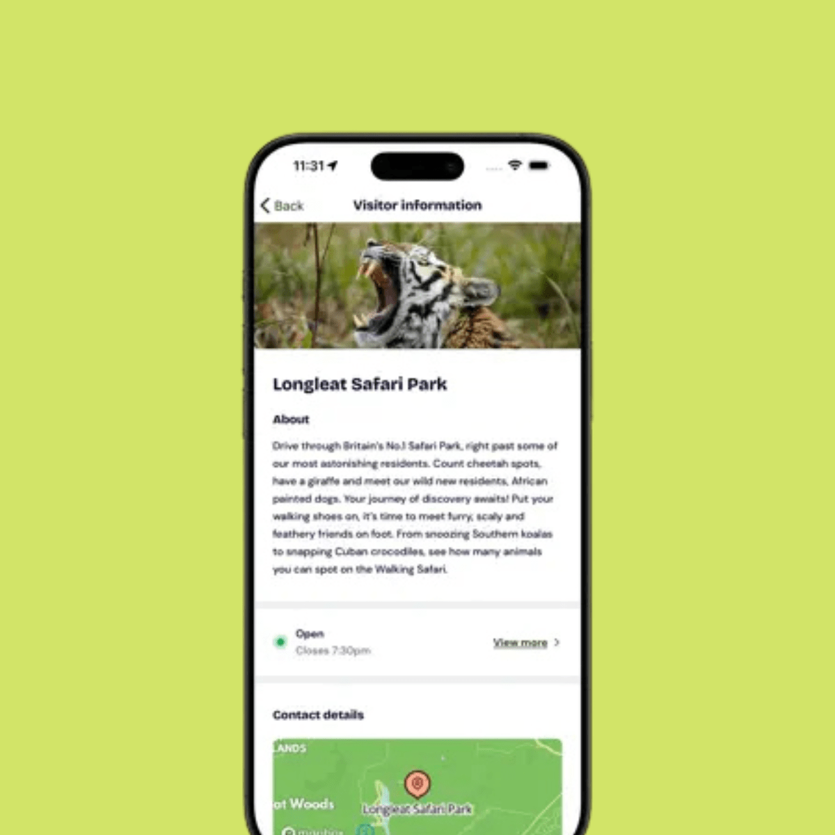 Visitor information preview app