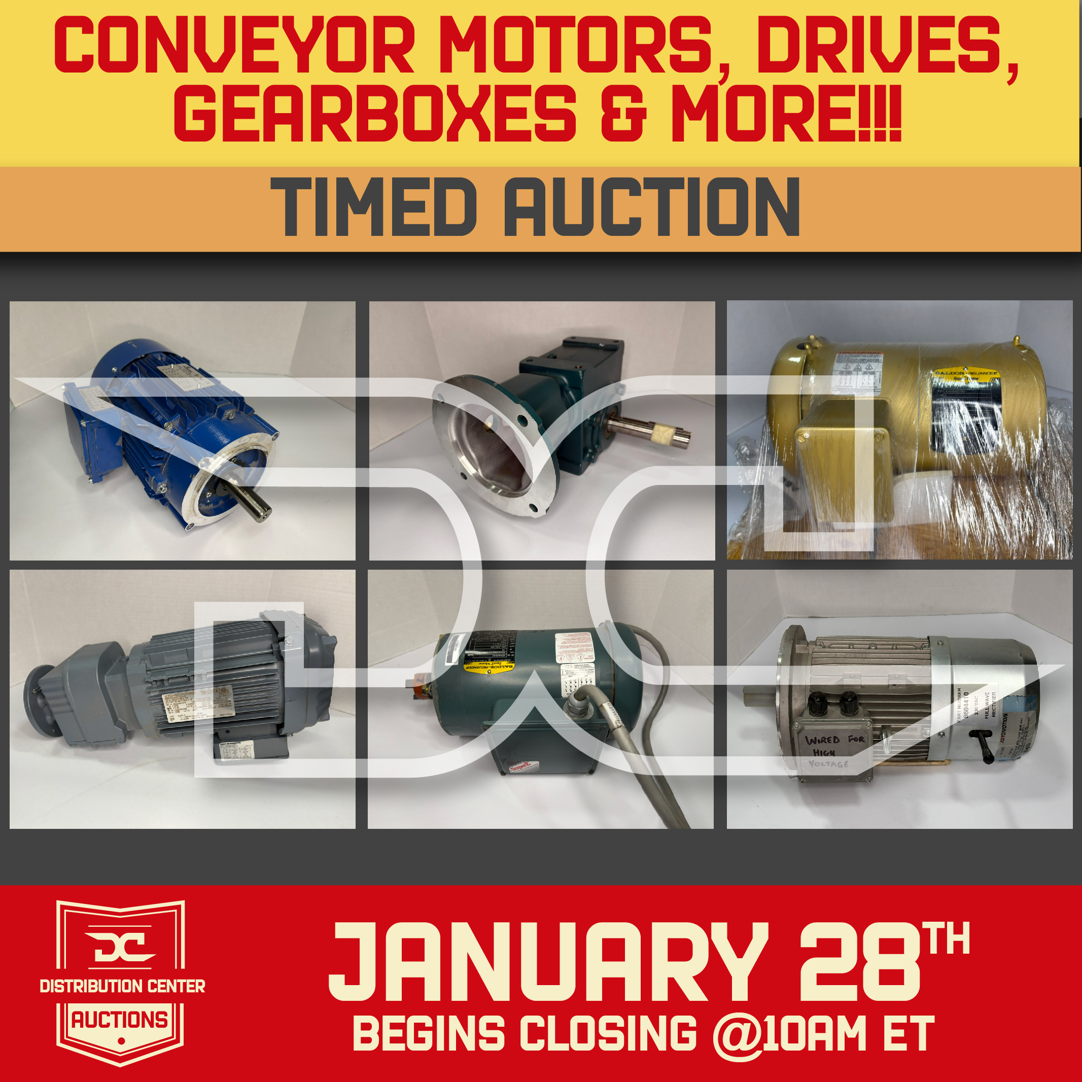 Converyors, Motors, Drives Gearboxes, and More!