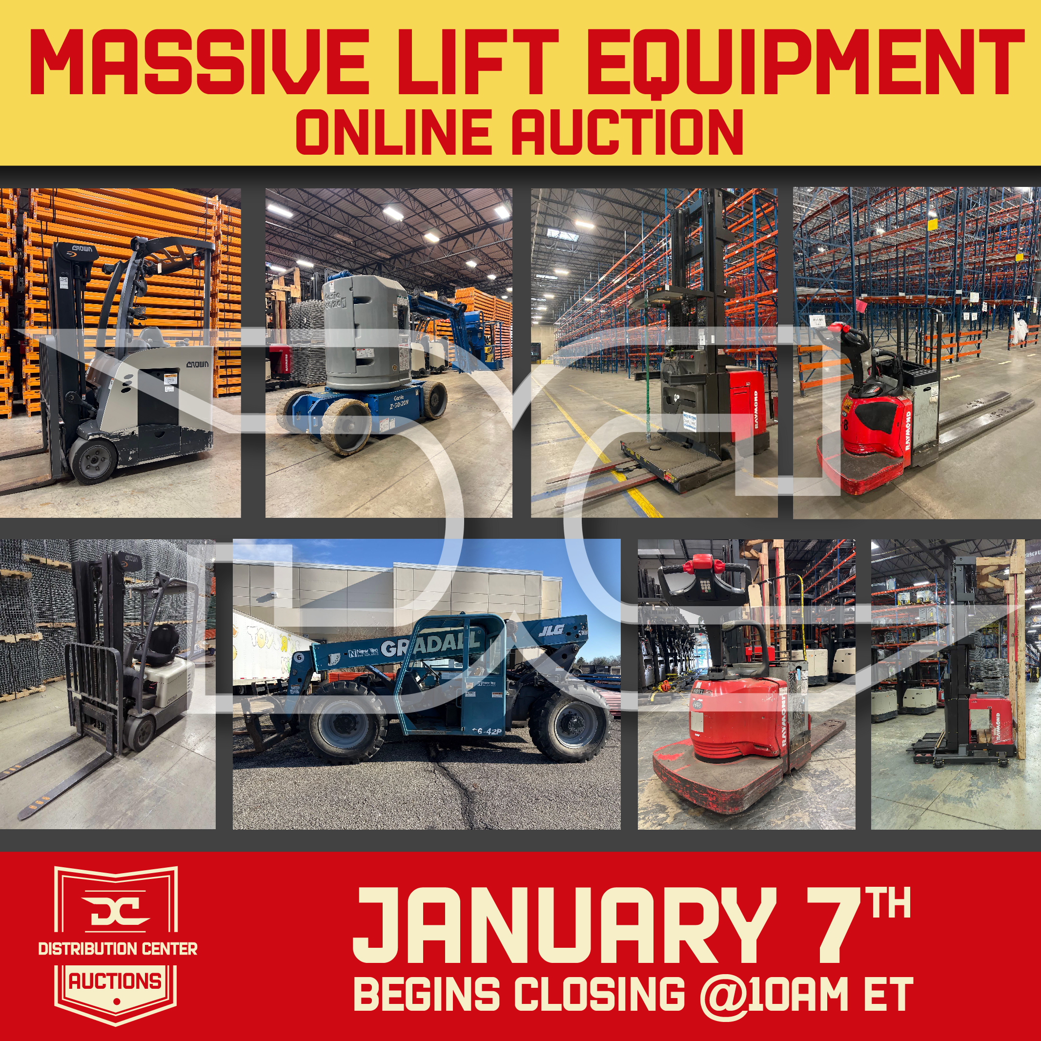 Massive Lift Equipment Liquidation Cleveland, OH