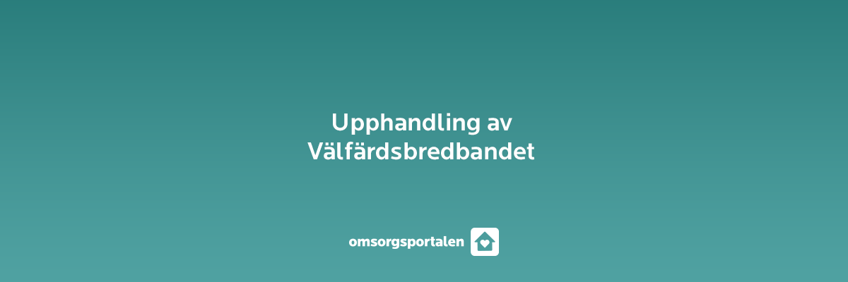 Välfärdsbredband som krav