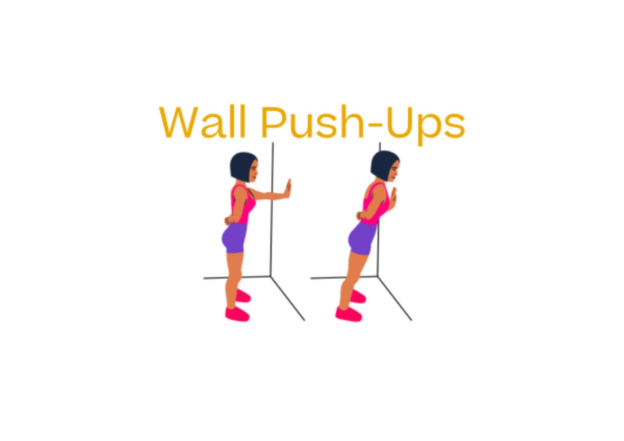 How to do Wall push-ups step by step How to do Wall push-ups step by step