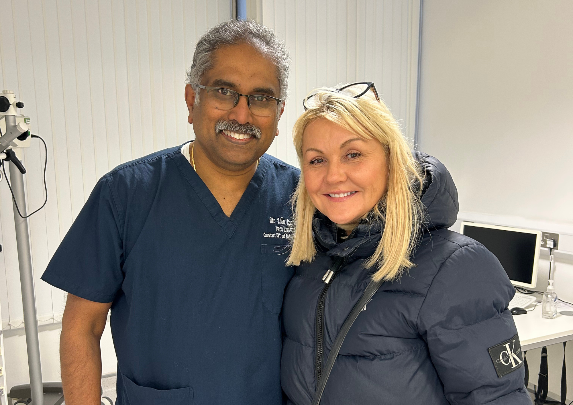 Lisa George Smiling with Mr Raghavan