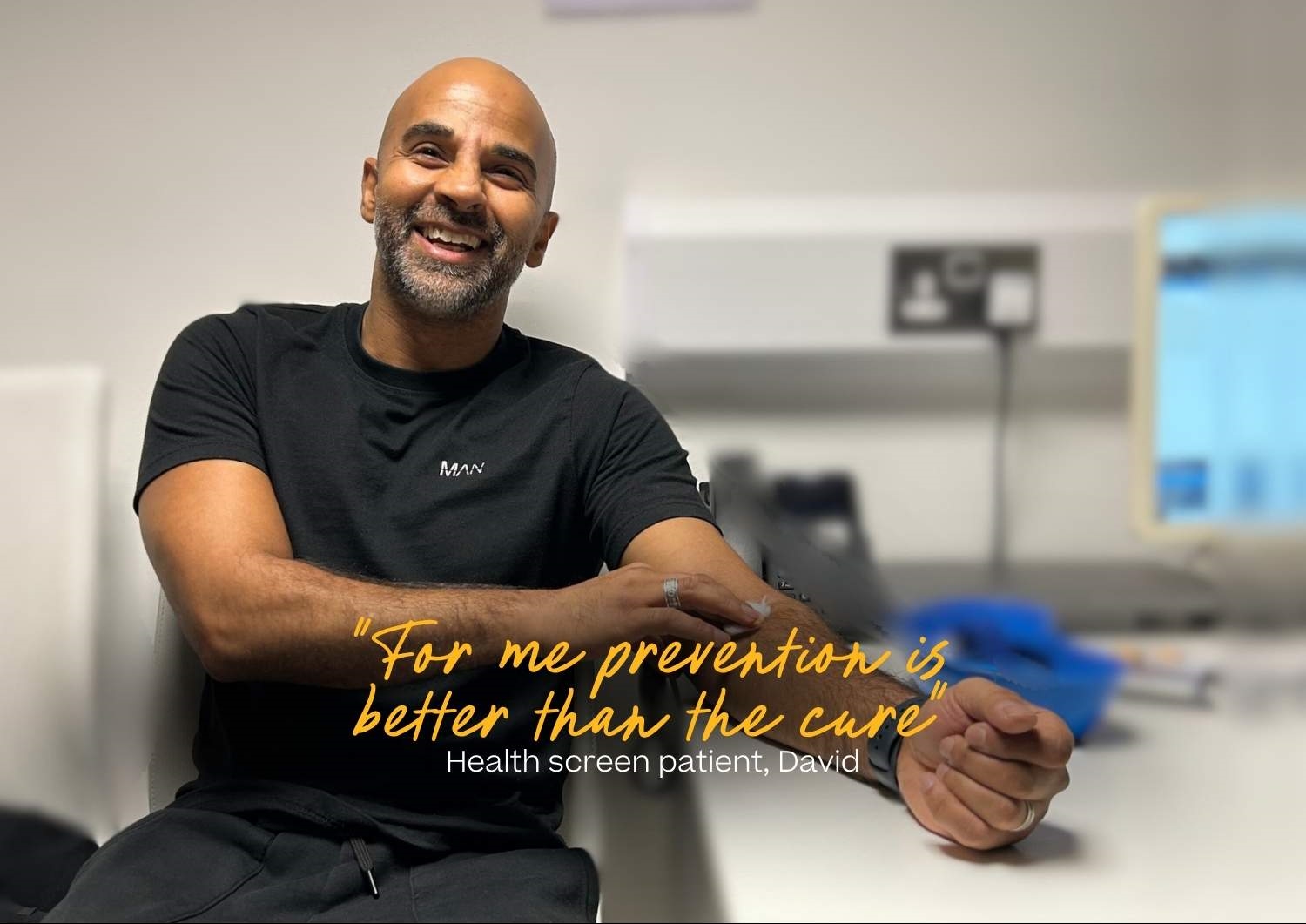 Health screen patient, David Health screen patient, David