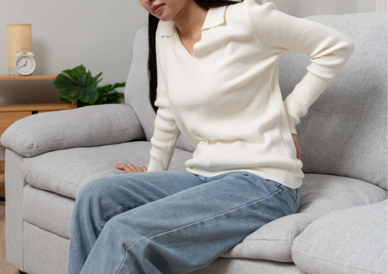 Woman with back pain