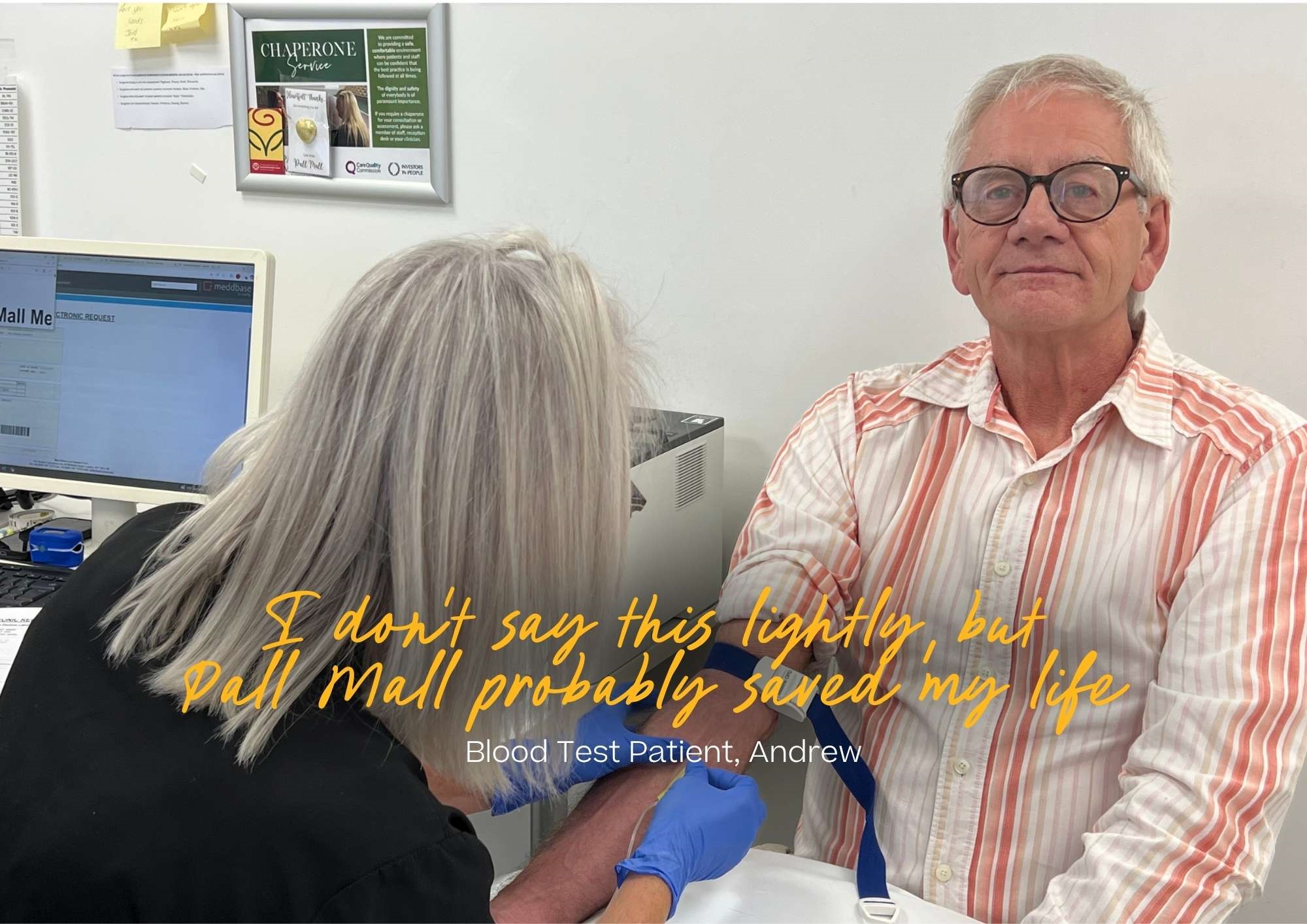 Blood test patient, Andrew