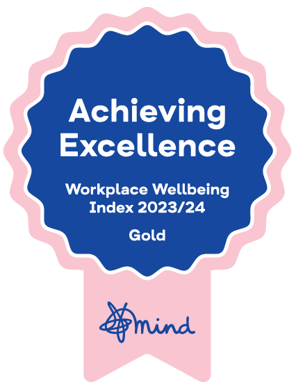 Mind Workplace Wellbeing Index 2023/24 Gold Standard Award Logo