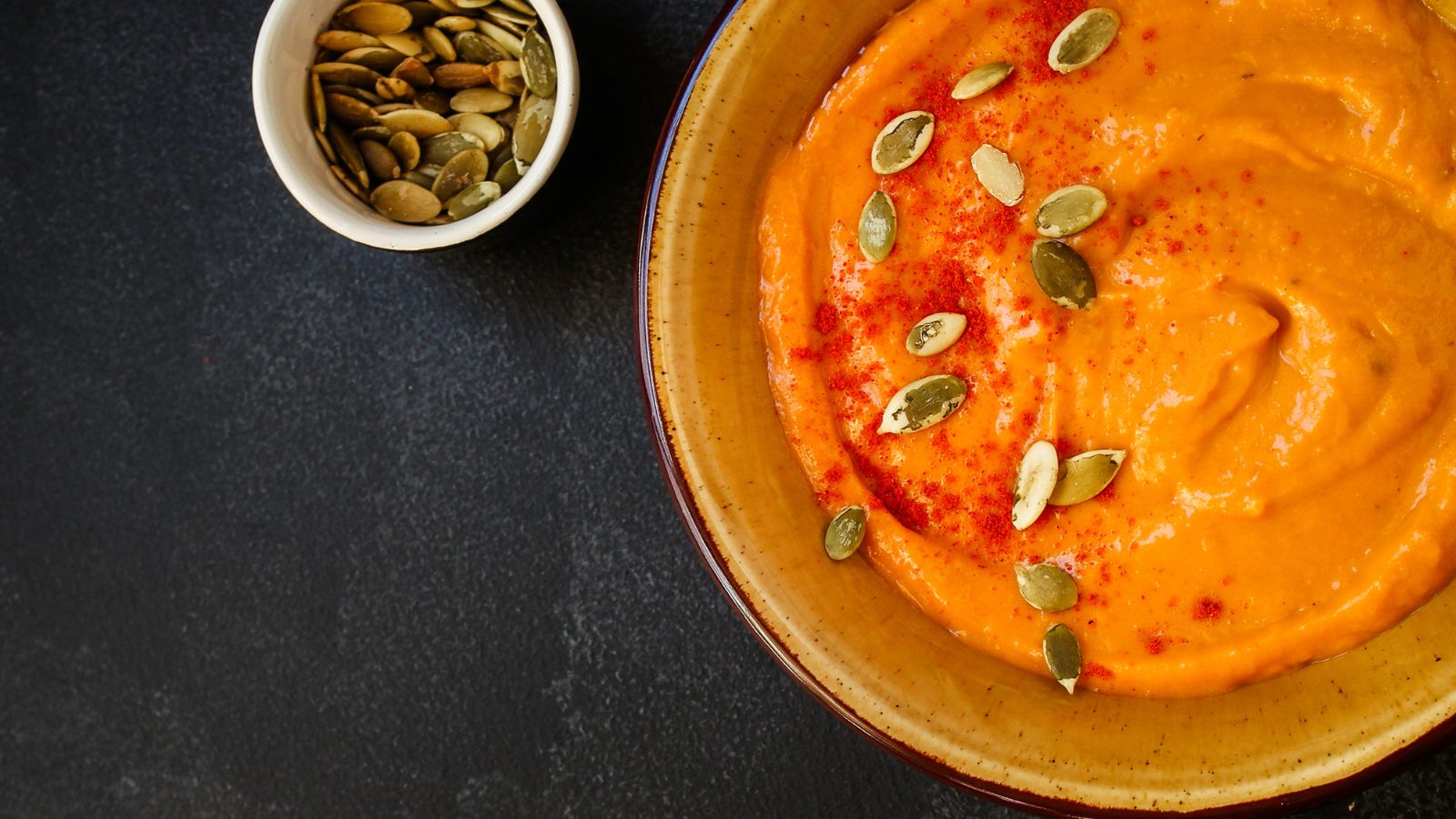 Krem Z Batatów Z Prażonymi Pestkami Dyni
