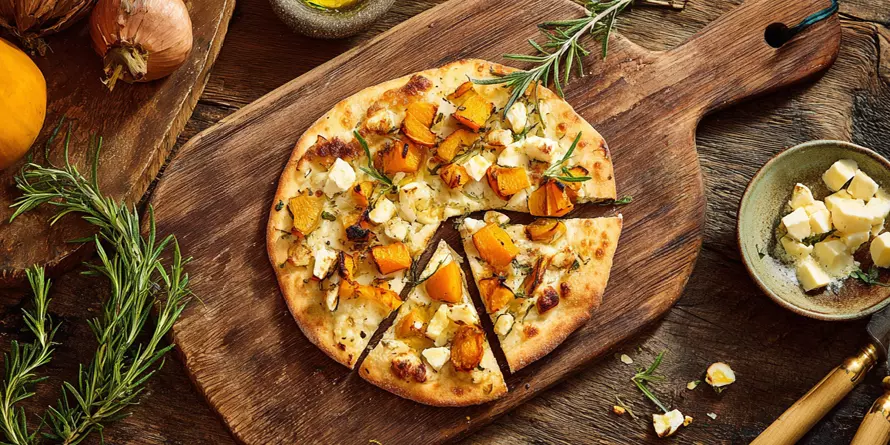 Kürbis Flammkuchen Rezept Kürbis Flammkuchen Rezept