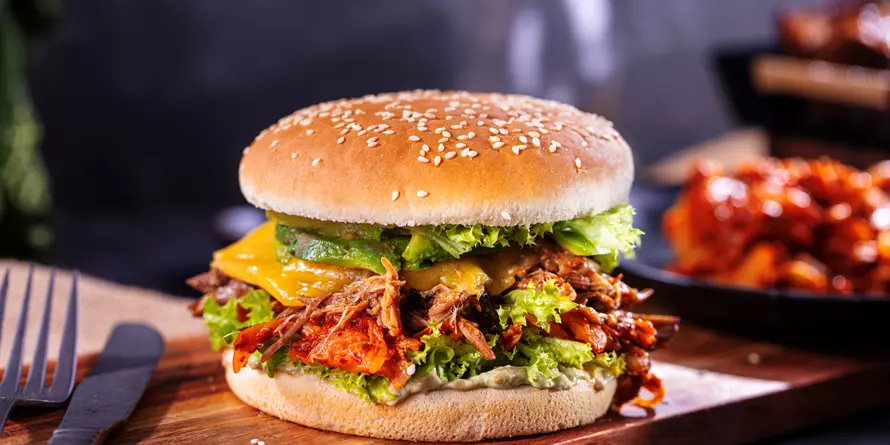 Kimchi Burger Awokado Szarpana Wieprzowina F Kimchi Burger Awokado Szarpana Wieprzowina F