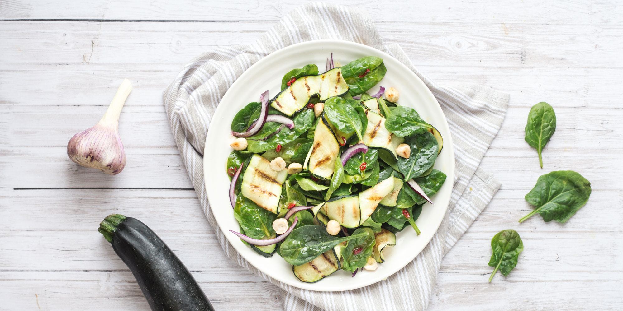 Neetto Baner Salatka Z Grillowana Cukinia I Szpinakiem 2017 18 2