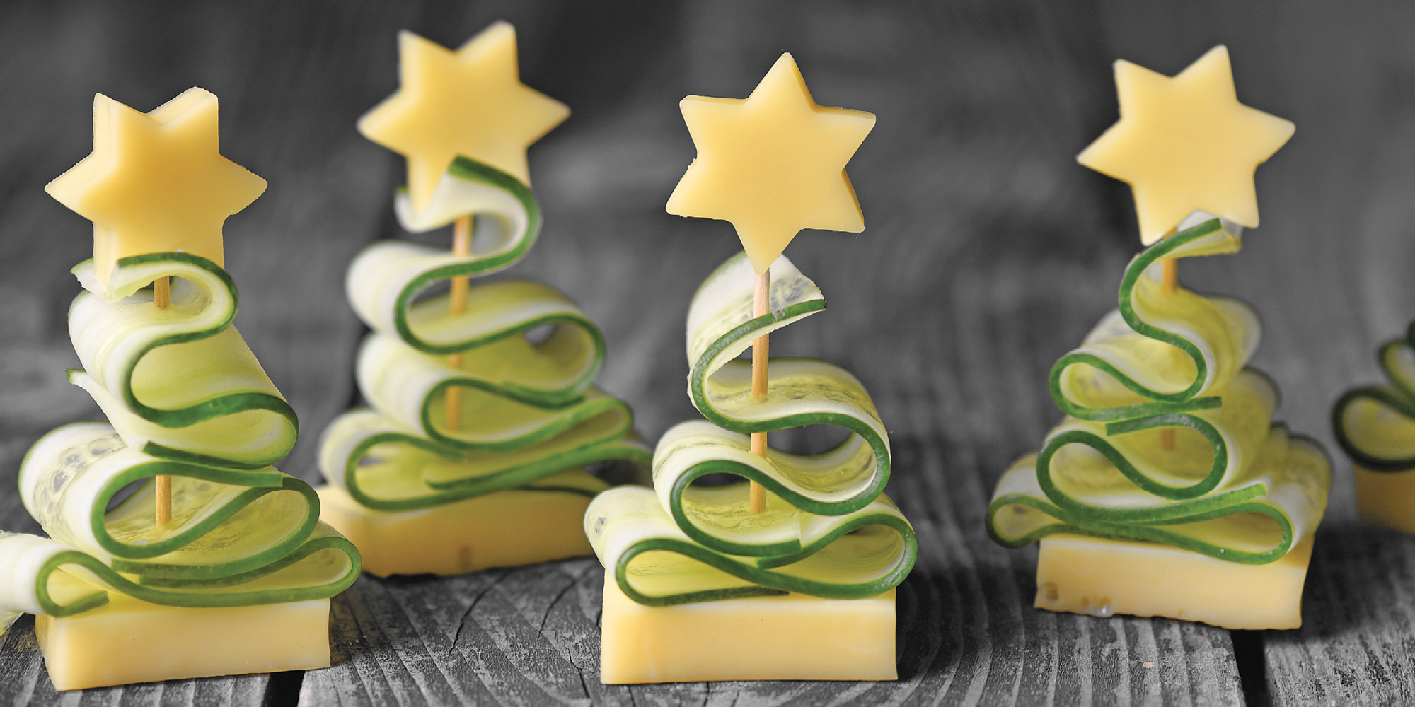 Gurken Käse Snack Als Tannenbaum (1)