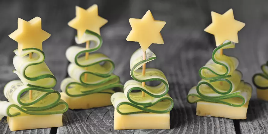 Gurken Käse Snack Als Tannenbaum (1) Gurken Käse Snack Als Tannenbaum (1)