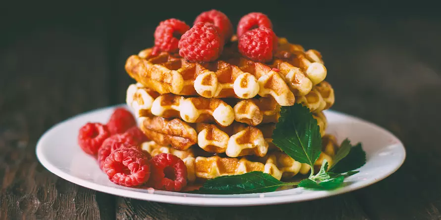 Waffeln Mit Topping Waffeln Mit Topping