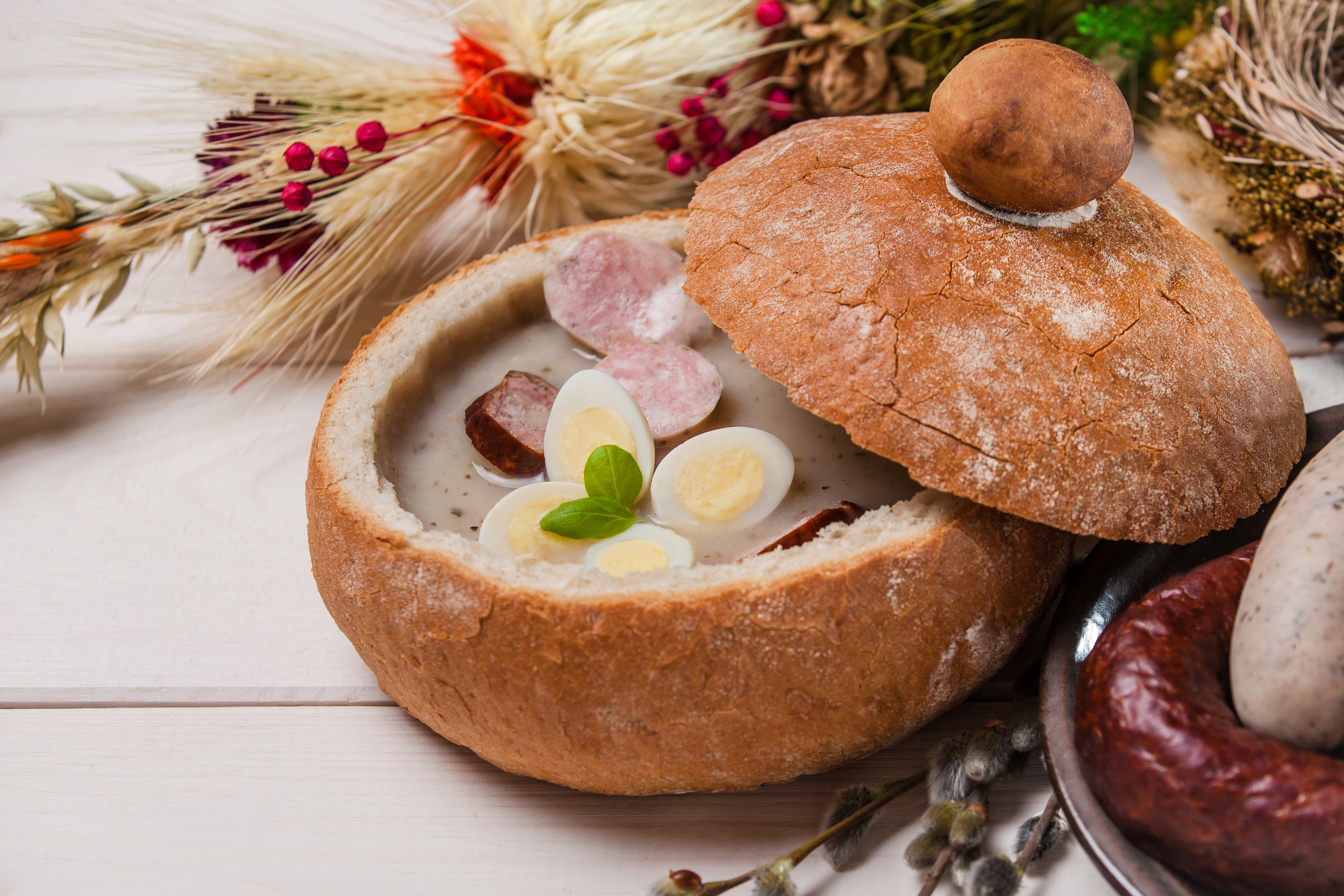 Close Up Polish Easter Soup