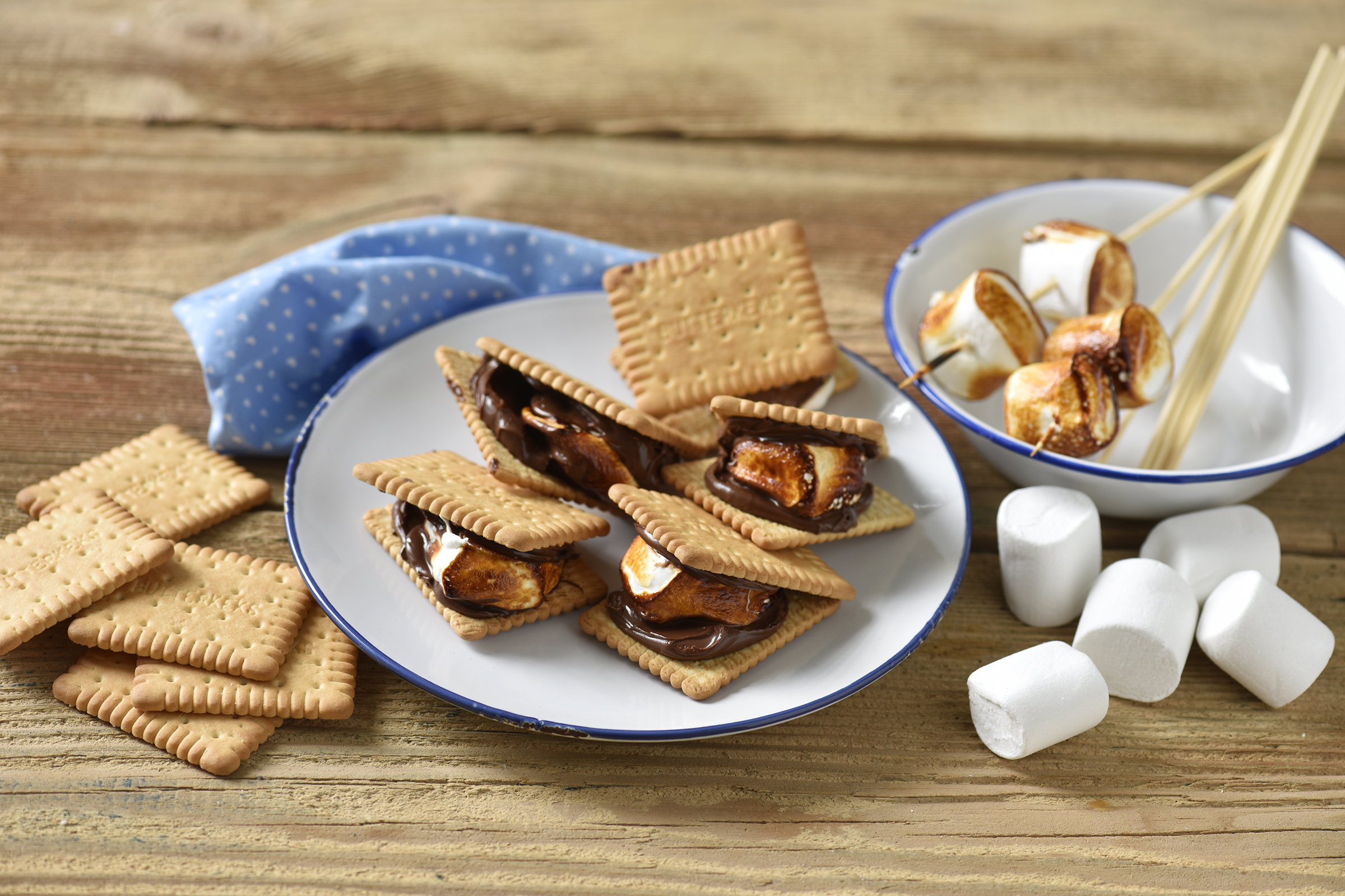 Marshmallow Sandwiches Vom Grill