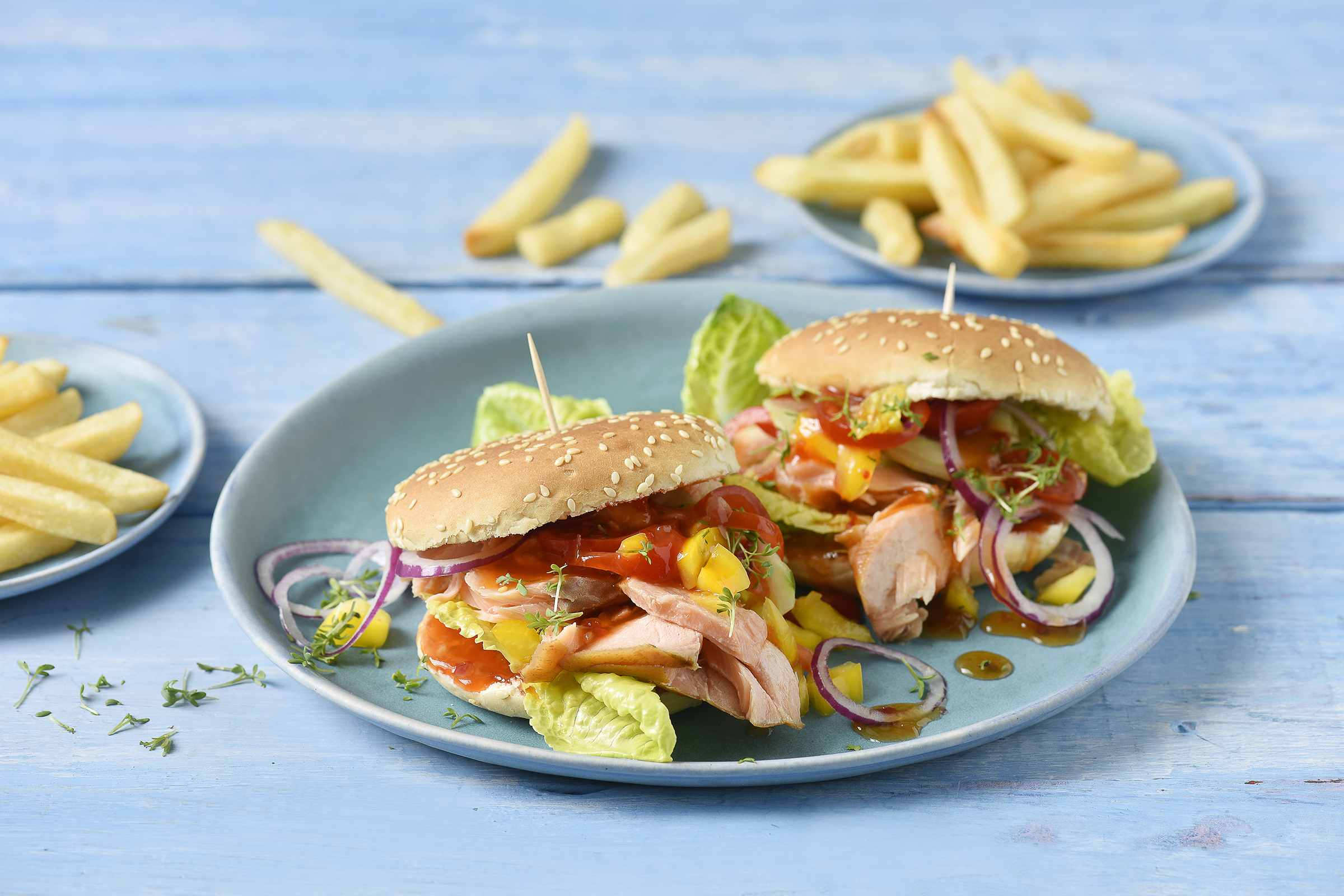 Rezept Pulled Salmon Burger