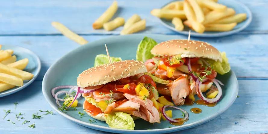 Rezept Pulled Salmon Burger Rezept Pulled Salmon Burger