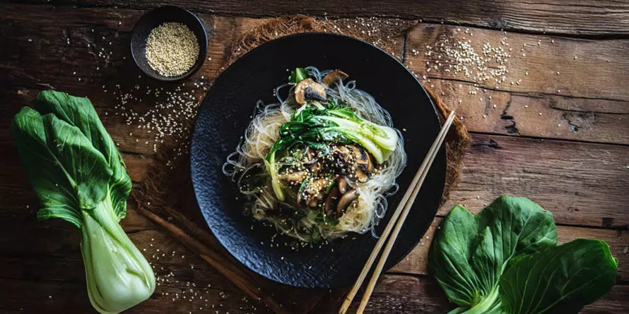 Glasnudelpfanne Mit Pak Choi Glasnudelpfanne Mit Pak Choi