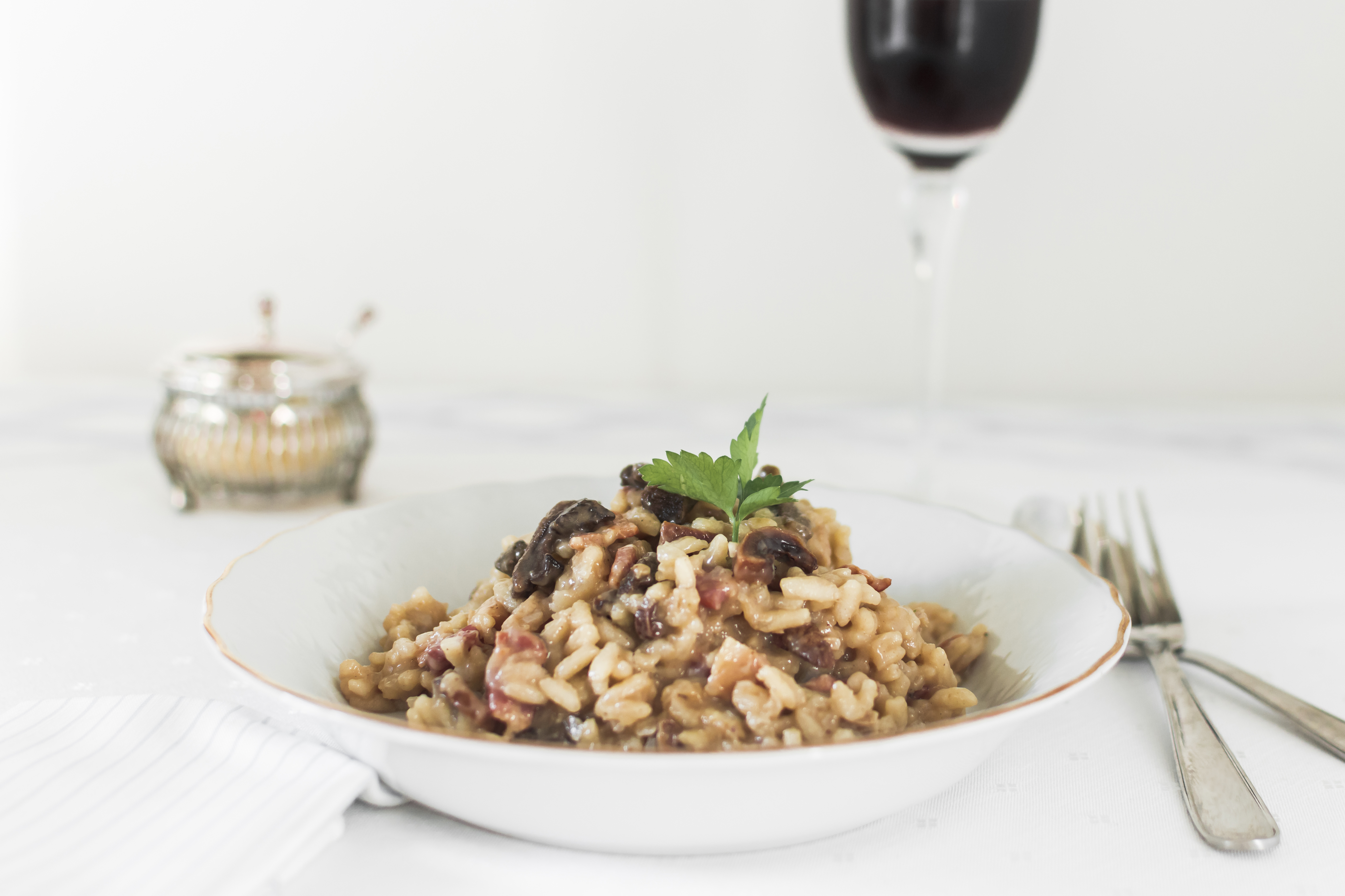 Risotto Z Grzybami I Liscmi Kolendry